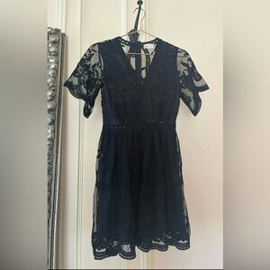 Altar'd State Black Lace Dress